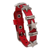 FIVE POINTED STAR RETRO COWHIDE CREATIVE BRACELET_CWMM4468