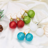 COLORFUL CHRISTMAS NEW BALL EARRINGS_CWAJE2398