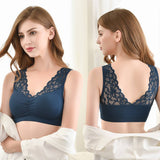 Women Plus-Size Lace Bra With Beautiful Back_Cwmu0050