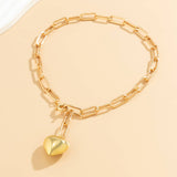 Minimalist Heart-Shaped Collarbone Chain Necklace_Cwaje1132