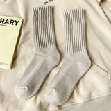 AUTUMN AND WINTER WARM SOLID COLOR STACKED SOCKS_CWMS1047