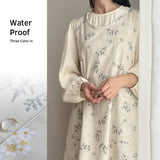 Waistband Cotton Linen Aprons With Pockets_Cwmm3289