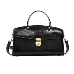 Large-Capacity Snake-Patterned Hand-Held Tote Bag