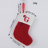 CLASSIC RED LETTER WOOL KNITTED CHRISTMAS SOCKS_CWMS1434