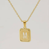 FASHION 26LETTER STAINLESS STEEL PENDANT NECKLACE_CWAJE0678