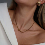 STAINLESS STEEL HEART NECKLACE PENDANT NECKLACE_CWMM5588