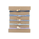 5 CARD MOUNTED GRADIENT SIMPLE HAIR SCRUNCHIES_CWAHA2722