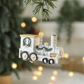 PAINTED PLASTIC CHRISTMAS TREE CAR HANGING DECO_CWMM9695