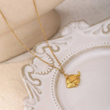 STAINLESS STEEL FASHION SUN MOON WHALE NECKLACE_CWMM5663