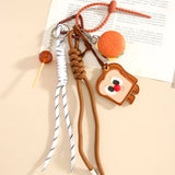 CREATIVE TOAST CANDY BRAIDED ROPE KEYCHAIN_CWMM7743