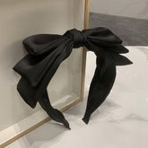 FRENCH RETRO THREE LAYER BOW HEADBAND_CWAHA2557