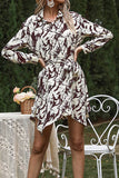 Tie Dyed Printed Long Sleeved Dress_Cwdsd2274