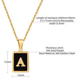 18K STAINLESS STEEL SQUARE 26 LETTER NECKLACE_CWAJE0679