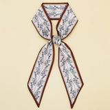 LETTER FLORAL TWILLY SCARF HAIR RIBBON BAG TIE_CWASC0095