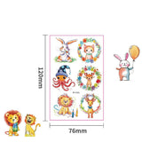 FOREST ANIMAL TATTOO STICKERS WATERPROOF_CWMM8269