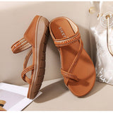 CROSS STRAP COMFORTABLE CASUAL SANDALS SLIPPERS_CWSHS0529