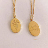 NEW STAINLESS STEEL DECEMBER FLOWER NECKLACE_CWMM3770