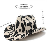 THICKENED FABRIC DOUBLE SIDED COW PATTERN DENIM HAT_CWAH2535