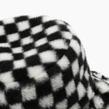 Winter Plush Plaid Bucket Hat Outdoor Warm_Cwah2172