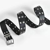 2024 HOLLOW DOUBLE ROW PUNK CASUAL BELT_CWABE0571