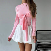 Twist Slim Sweet Spicy Sweet Wind T-Shirt