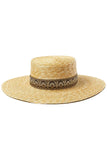 PATTERN BAND DECKED BEACH STRAW HAT_CWAH332