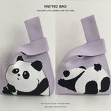 CARTOON PANDA 2024 NEW KNITTED HANDBAG_CWAB2385