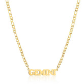 SIMPLE TWELVE ZODIAC STAINLESS STEEL GOLD NECKLACE_CWMM2726