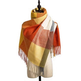 AUTUMN WINTER PLAID THICK SHAWL SCARF_CWASC0176