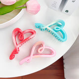 GRADIENT HEART HAIR CLAW SWEET PONYTAIL SHARK CLIP_CWAHA1585