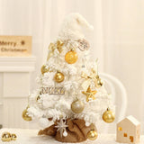White Pvc Flocked Mini Christmas Tree Set_Cwmm9886