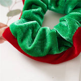8Pcs Xmas Plush Hair Scrunchies Jingle Bells_Cwaha07590