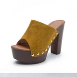 Waterproof High-Heeled Thick-Heeled Sandals