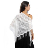 LACE WAVE TRIANGLE SCARF PARTY WRAP FOR WOMEN_CWASC1084