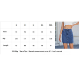 Wome Washed Denim Bodycon Skirt With Slit_Cwjsk0207