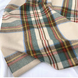 PLAID WINTER SCARF VINTAGE TASSEL SHAWL FOR WOMEN_CWASC1473