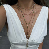 SIMPLE AND FASHIONABLE TASSEL Y CHAIN NECKLACE_CWMM3147