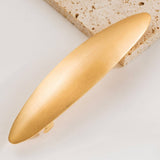 BRUSHED METAL OVAL SPRING HAIR CLIP ELEGANT LOOK_CWAHA6176