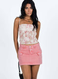 Washed Denim Mini Skirt With Elegant Temperament