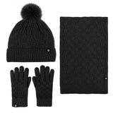Winter Warm Wool Hat Scarf Gloves Three-Piece Set_Cwmm2774