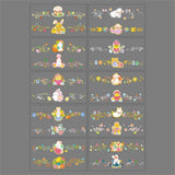 EASTER TATTOOS FOR KIDS BUNNY EGG STICKERS_CWMM8240