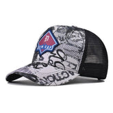 Vintage Letter Patch Graffiti Trucker Hat_Cwah1369