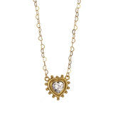 MINIMALIST STAINLESS STEEL HEART ZIRCON NECKLACE_CWMM8828