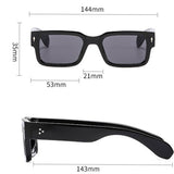 STUDDED SQUARE PC FRAME SUNGLASSES UNISEX_CWASG1156