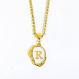 NEW 26 LETTERS OIL DROP THREE DIMENSIONAL NECKLACE_CWMM3756
