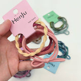 4 PIECES OF CANDY COLORED SIMPLE HAIR TIES_CWAHA1130