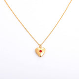 NEW DECEMBER BIRTHSTONE HEART NECKLACE_CWMM3754