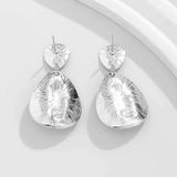 Water Drop Temperament Pleated Earrings
