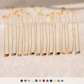 STAINLESS STEEL COLORED BIRTHSTONE NECKLACE_CWMM5535