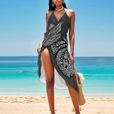 LARGE BUTTERFLY PRINT BEACH COVER UP BIKINI DRESS_CWBLS0483